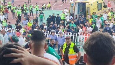 مشجعي مولودية الجزائر حادثة